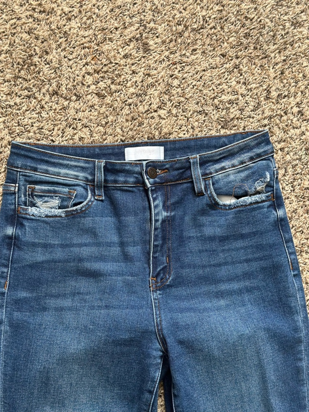 Vervet High Waisted Straight Leg Ankle Length Jeans Size 30 - 31” waist - Picture 3 of 7